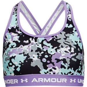 Under Armour CROSSBACK MID PRINTED Dívčí sportovní podprsenka, fialová, velikost XL