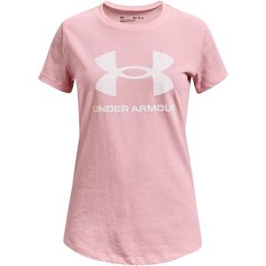 Under Armour LIVE SPORTSTYLE GRAPHIC SS Dívčí triko, růžová, velikost XL