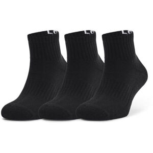 Under Armour UA CORE QTR 3PK Ponožky, černá, velikost M