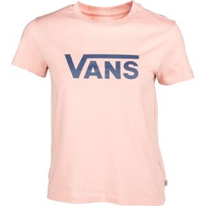 Vans WM DROP V SS CREW-B Dámské tričko, růžová, velikost L