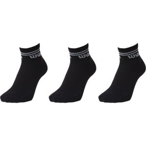 Wilson 3PP MENS QUARTER Pánské ponožky, černá, velikost
