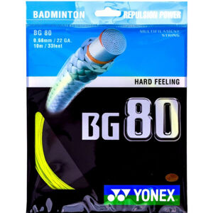 Yonex BG 80 Badmintonový výplet, bílá, velikost